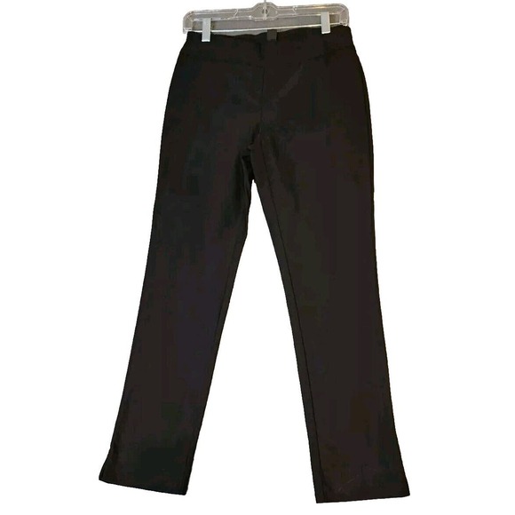 Chico's So Slimming Black Stretch Pants Pull On Size 00 XS Ankle‎ Straight - Picture 1 of 9